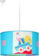 Starlight Kids Plastic Single Ceiling Light E27 Light Blue 30x16cm