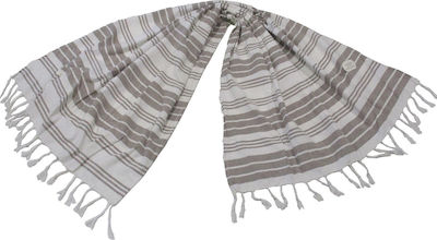 Le Blanc Beach Towel Pareo Brown with Fringes 180x90cm.