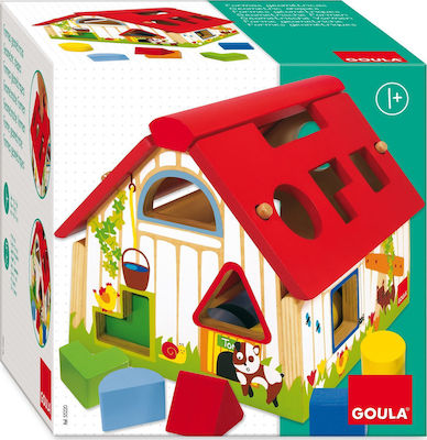 Goula Formsortierspielzeug Farm Geometric Forms aus Holz für 12++ Monate