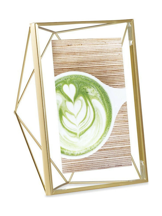 Umbra Prisma Mat Bras Fotorahmen Metallisch mit Gold Rahmen
