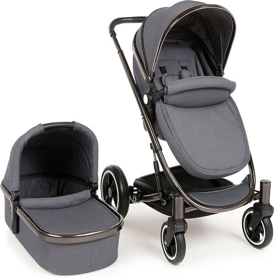 Kikka Boo Divaina Adjustable 2 in 1 Baby Stroller Suitable for Newborn Dark Grey Melange 12kg