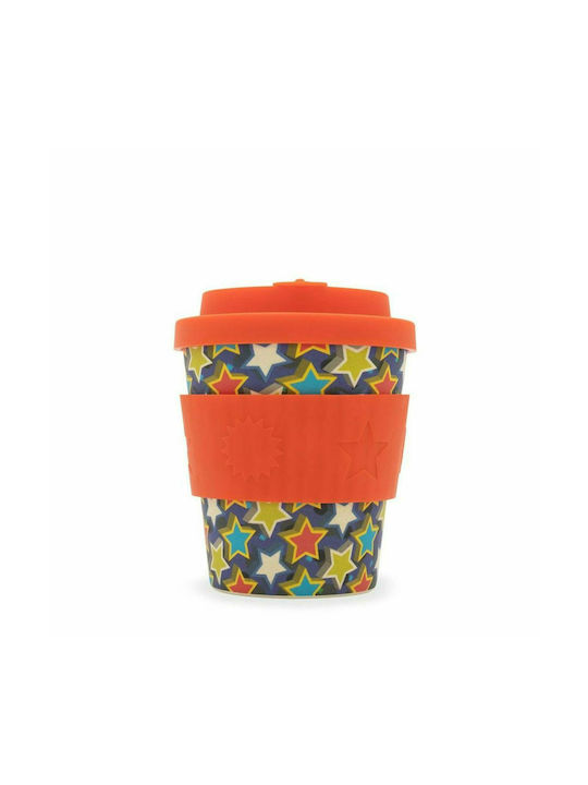 Ecoffee Cup Little Star Κούπα Μπαμπού με Καπάκι Πολύχρωμη 250ml