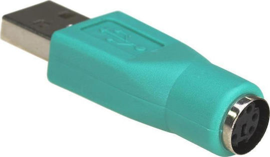 Akyga Converter PS/2 female to USB-A male Green 1pcs AK-AD-14
