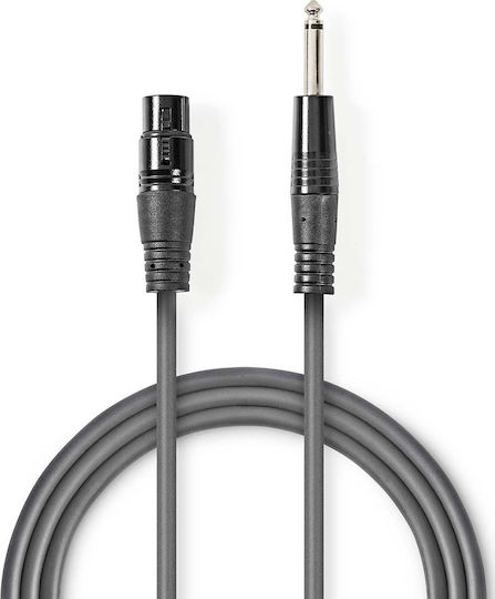 Nedis Cable XLR female - 6.3mm male Γκρι 3m COTH15120GY30