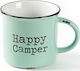 Natural Life Camp Happy Camper Cană Ceramică Verde 470ml 36651 1buc