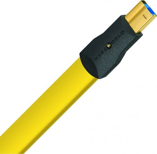Wireworld 1m USB 3.0 Cable A-Male to B-Male Yellow