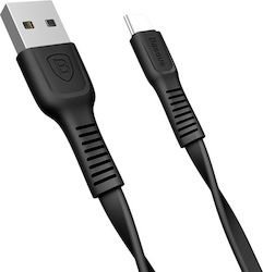 Baseus Tough Flat USB 2.0 Cable USB-C male - USB-A male Black 1m (CATZY-B01)