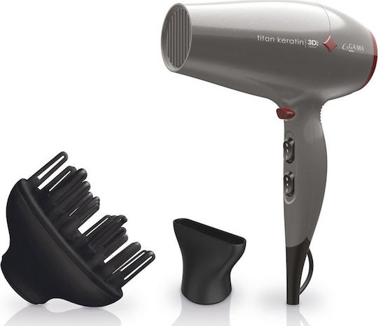 GA.MA Titan Keratin Diamond 3D Πιστολάκι Μαλλιών με Φυσούνα 2300W