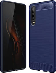 Hurtel Umschlag Rückseite Silikon Blau (Huawei P30)