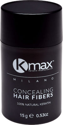 Kmax Milano Ίνες Κάλυψης Αραίωσης Μαλλιών με Κερατίνη Hair Fibers Regular Μαύρο 15gr