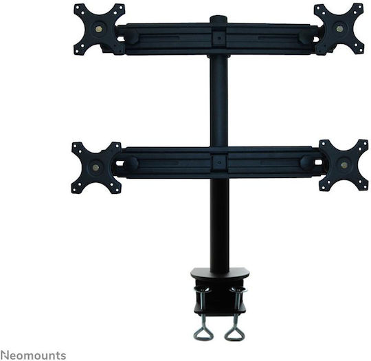 Newstar Stand Desk Mounted for 4 Monitors up to 30" with Arm (FPMA-D700D4)