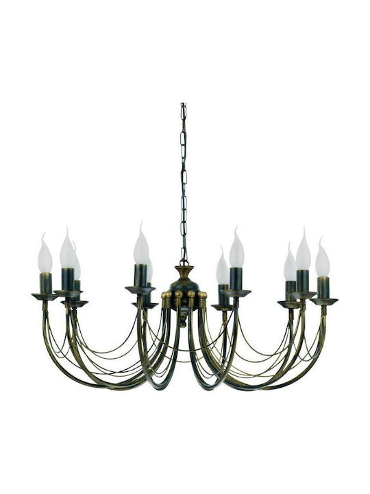 Nowodvorski Ares Chandelier Candlestick 10xE14 Black 206