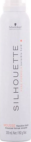 Schwarzkopf Silhouette Pure Formula Invisible Hold Flexible Hold Spumă Pentru Păr Pentru Volum 200ml
