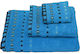 Le Blanc Facecloth Pennié Jacquard Polka Dot 50x90cm Turquoise Weight 450gr/m²