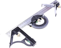 Factory Factory Winkelmesser Zimmerleute Stahl Länge 30cm mit Winkelmesser und Wasserwaage