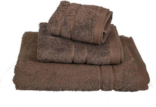 Le Blanc Handtuch Gekämmte 40x60εκ. Coffee 600g Braun Gewicht 600gr/m²