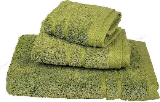 Le Blanc Badehandtuch Gekämmte 80x145εκ. Olive oil 600gr Gewicht 600gr/m²