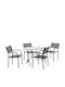 Set Sala De Mese Pentru Exterior 5 Piese Negru