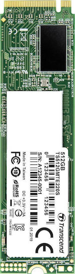 Transcend 220S SSD 512GB M.2 NVMe PCI Express 3.0