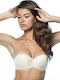 Luna Basic Miracle Ivory Strapless Σουτιέν Push Up με Μπανέλες