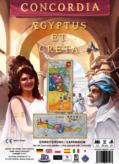Spiel Erweiterung Concordia Aegyptus/Creta für 2-5 Spieler 13+ Jahre (EN) Pd Verlag
