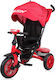 Lorelli Speedy Kids Tricycle Convertible With Air Wheels, Sunshade, Push Handle & Storage Basket for 1-3 Years Red