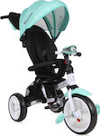 Lorelli Enduro Kids Tricycle with Storage Basket, Push Handle & Sunshade for 12+ Months Turquoise