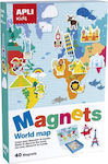 Apli Kids Joc de construcție magnetic World Map pentru copii de 3++ ani