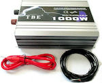 TBE1000W Inverter Αυτοκινήτου Τροποποιημένου Ημιτόνου 1000W για Μετατροπή 12V DC σε 220V AC με 1xUSB