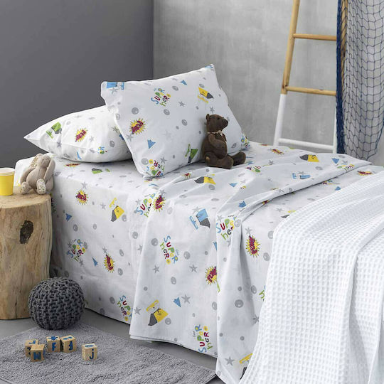 Palamaiki Sheet Set Single Cotton My Kingdom MK715 170x260cm 3pcs