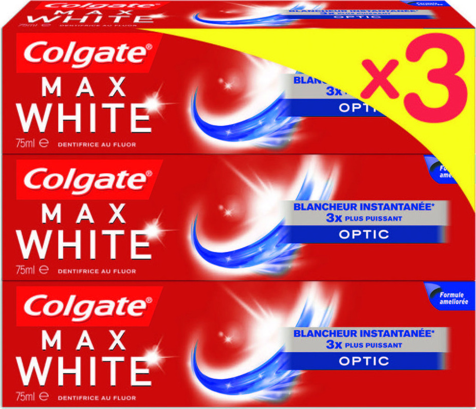 Colgate Max White Optic 3 x 75ml | Skroutz.gr