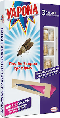 Vapona Παγίδα Σκόρου Τροφίμων 3τμχ Traps for Moth 3pcs