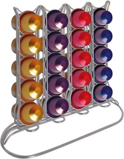 Iris Barcelona Ανοξείδωτο Stand Αποθήκευσης για 40 Κάψουλες Nespresso 24x9x20cm 3297-CR