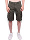 Bermuda shorts cargo fabric khaki khaki