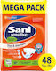 Sani Sensitive Think & Absorbent Incontinence Diapers Large 4x12pcs