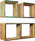 Wall Shelves Multicolour 3 Pieces 81x22x41cm