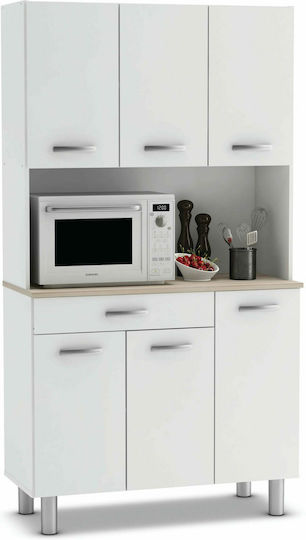 Επιδαπέδιο Ντουλάπι Basil 101x42.3x185.3cm Λευκή Επιδαπέδιο Ντουλάπι Basil 101x42.3x185.3cm Λευκή