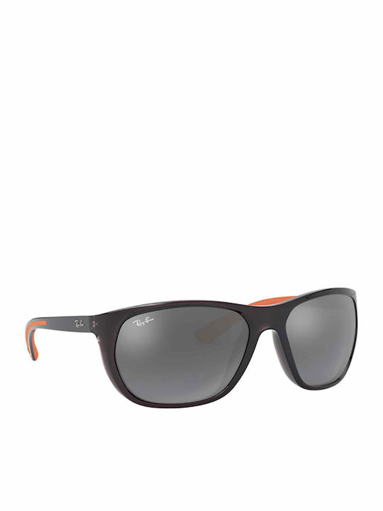 Ray Ban Men's Sunglasses with Black Frame and Black Mirror Lens RB4307 6439/88