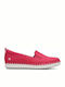 Step Glow Leder Anatomisch Damen Slip-Ons Fuchsie