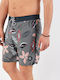Herren-Bademode Bermuda Grau Blumen
