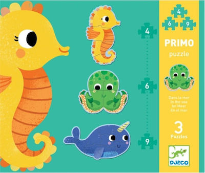 Kids Puzzle Sea Animals for 2++ Years 19pcs Djeco