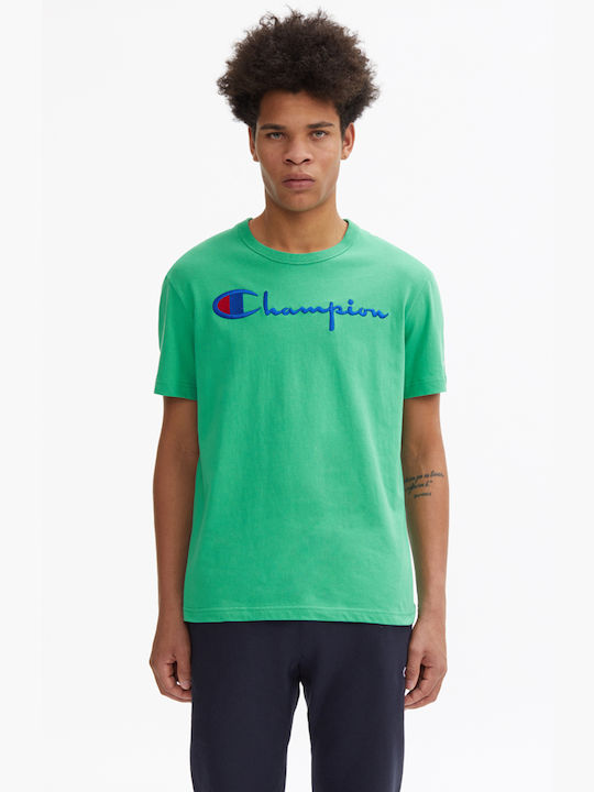 Champion Crewneck Men's Short Sleeve T-shirt Green