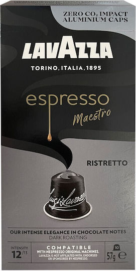 Lavazza Kapseln Espresso Ristretto Kompatibel mit Maschine Nespresso 10Mützen