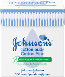 Johnson & Johnson Kinder Sonnenbrillen Baumwollstäbchen in wiederverwertbaren Verpackungen Weiß 200Stück