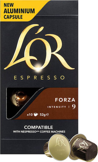 L'Or Capsules Espresso Forza Compatible with Machine Nespresso 10caps,tobolek