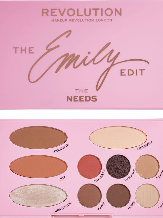 Revolution Beauty x Emily Edit The Needs Палитра за грим за Лице и Очи 13.2гр