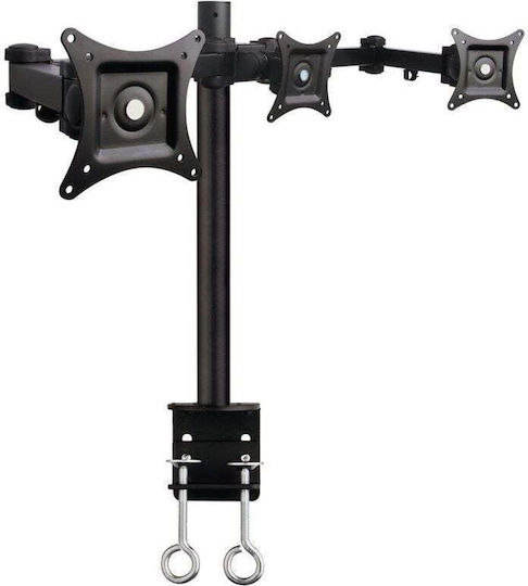 Techly Stand Desk Mounted for 3 Monitors up to 24" with Arm (ICA-LCD-482-T)
