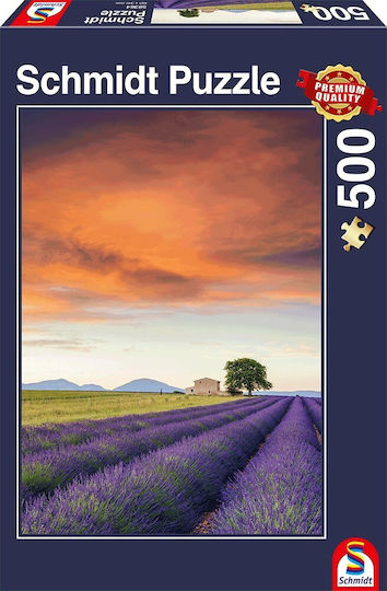 Lavender Field, Provence Puzzle 2D 500 Bucăți