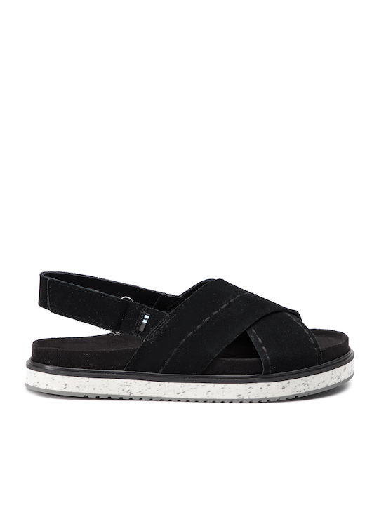 Marisa Γυναικεία Σανδάλια Flatforms Μαύρα
