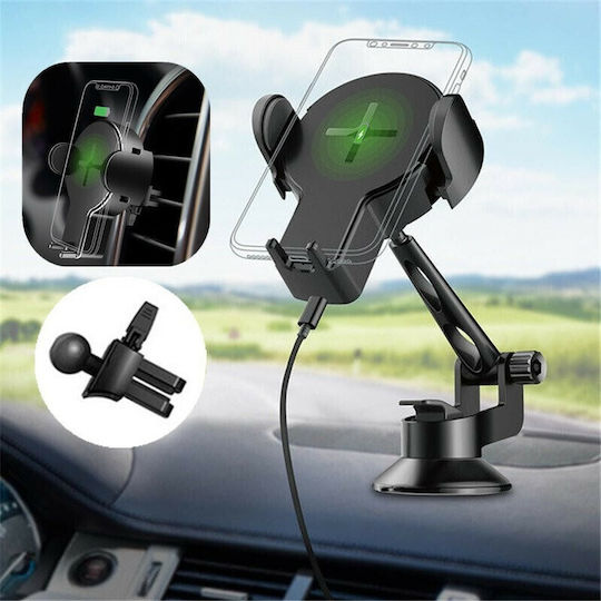 Rock W2 Pro 2 în 1 Încărcător Wireless Qi Suport Auto pentru Telefon Mobil cu Încărcare Wireless Negru Rock W2 Pro 2 în 1 Încărcător Wireless Qi Suport Auto pentru Telefon Mobil cu Încărcare Wireless Negru